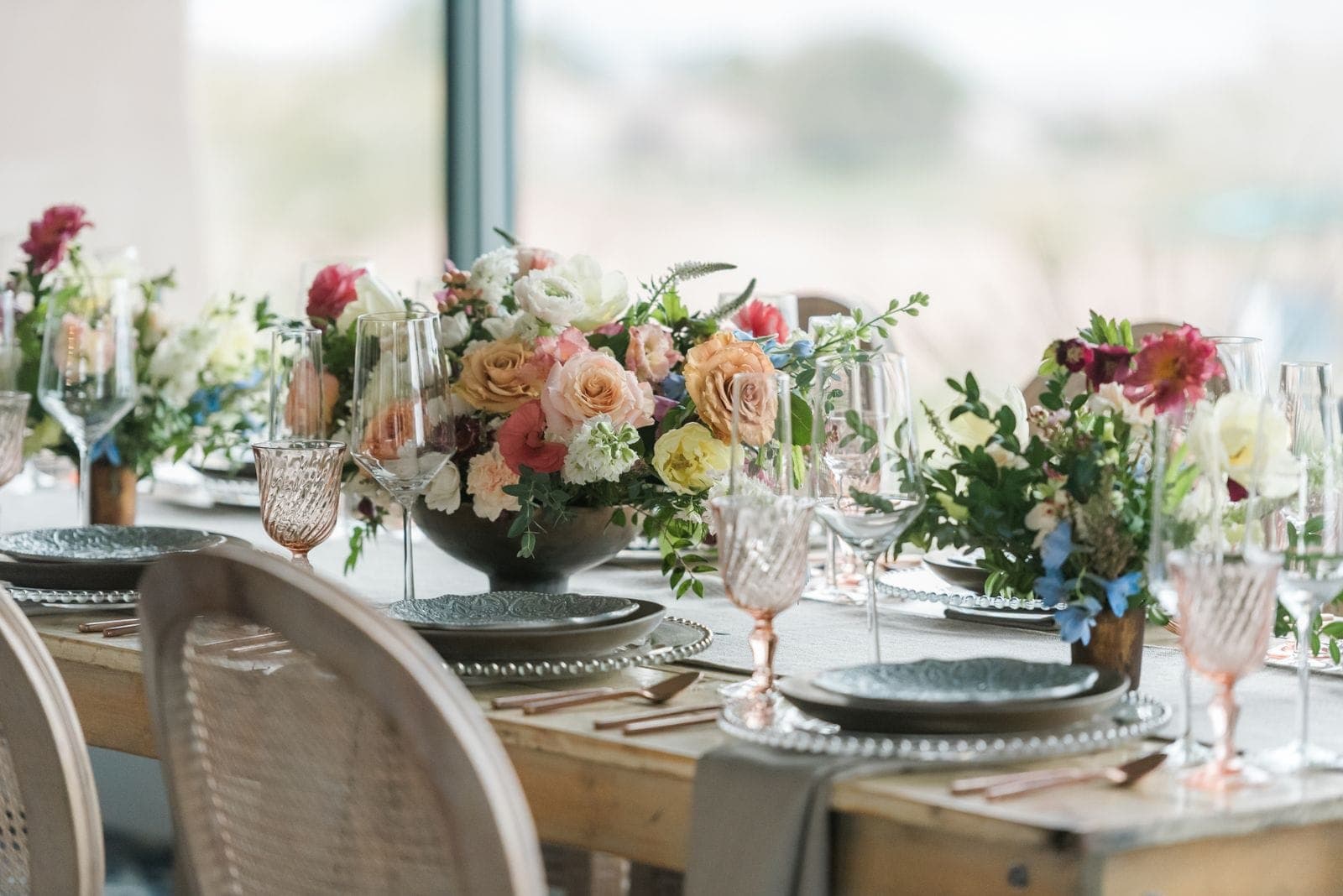 A styled Scheme tablescape at Revere Golf Club