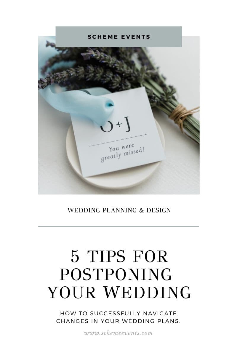 5 Tips For Postponing Your Wedding